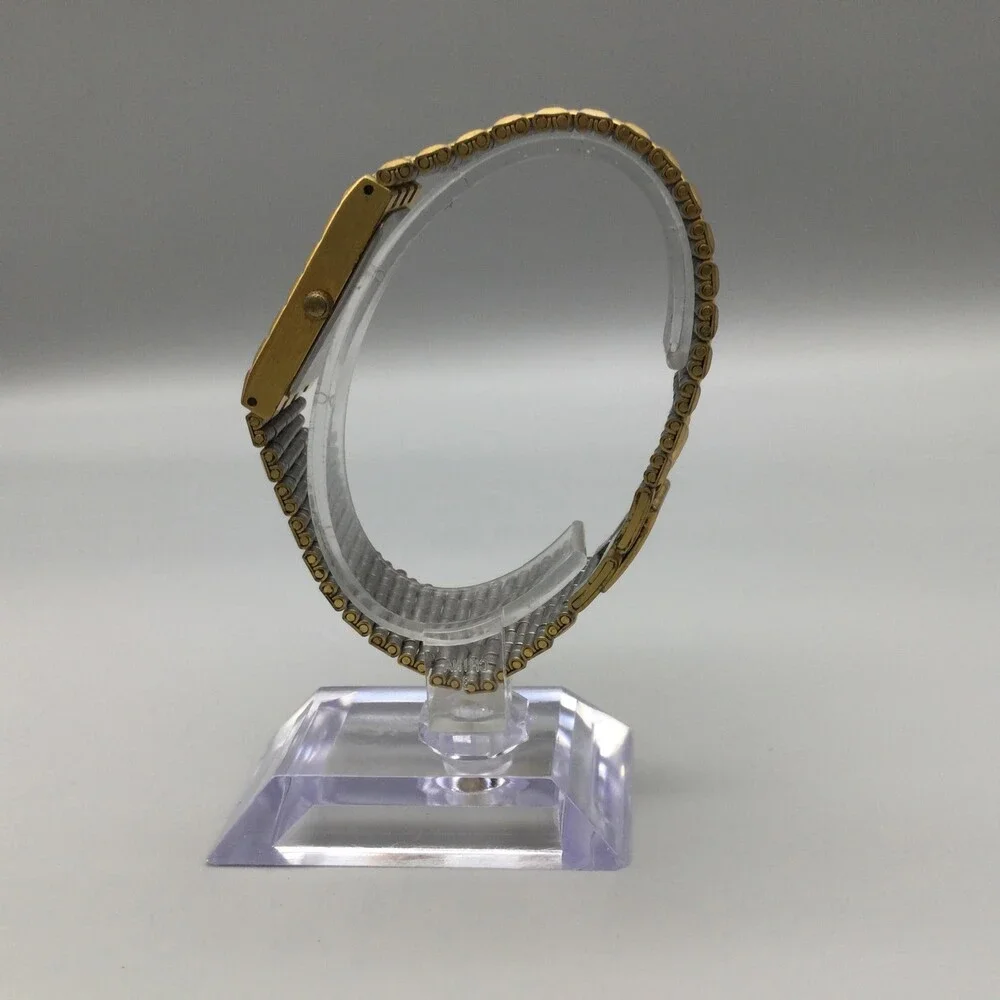Vintage Elgin Womens Watch 22mm Gold Tone Bracelet FM615-040 New Battery 7.75